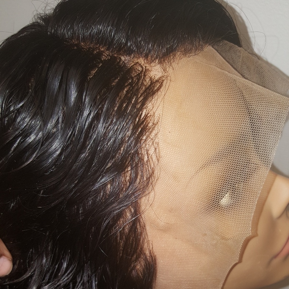 New 100% Virgin Human Hair Deep Wave Frontal Wig - 12 inches - Picture 3 of 6